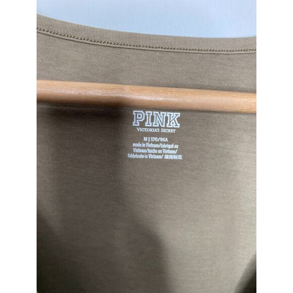 Victorias Secret PINK Crop Top – Size M – Beige – Cotton Blend – Crossover Front - Picture 3 of 7